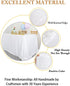 ShinyBeauty White Sequin Tablecloth, 60" x 102", Wedding Sparkle Linens, Rectangle Sequin Overlay