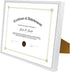 Golden State Art Aluminum Certificate Frame - 8.5x11 Metal Diploma Frames with Real Glass Front, Silver