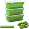 Alimat PluS 27oz Collapsible Food Storage Containers with Lids, 3 Pack Set 800ml Silicone for Kitchen and Outdoor