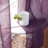MIULEE 2 Panels Solid Color Plum Purple Sheer Curtains, Elegant Grommet Window Voile Panels for Bedroom Living Room