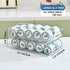 Upgrade 2-Tier Rolling Soda Can Storage Organizer, Tall Skinny Soda/Pop Cans Dispenser for Refrigerator, Plastic