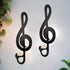 Candle Sconces Set of 2 Wall Musical Note Sconces Decor Wall Mounted