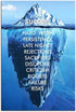 Inspirational Success Canvas Wall Art, Blue Iceberg Motivation Quotes Print for Home, School, Office Decor