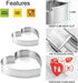 5 Pieces Heart Cookie Cutter - 3.95", 3.35", 2.75", 2.36", 1.37" Valentine s Day Cookie Cutters for Baking and