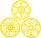 Silicone Trivet Mat, Non-Slip & Heat Resistant Kitchen Hot Pads, Set of 3, Yellow