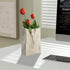 8 Inch Relexome Paper Bag Vase Crinkle Wide Ceramic Flower Vase Cream White Boho Wabi-Sabi Vases, Cute Home Office