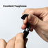 Premium Plastic Shower Curtain Rings - Easy Snap Closure Shower Curtain Hooks, O Shape, Black, 12Pcs