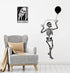 Stay Positive Skull Metal Sign Decor, 12" x 8" for Grunge, Goth, and Emo Room Styles