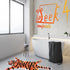 Faux Tiger Printed Rug/Mat for Bathroom, Non-Slip Absorbent Area Rug for Small Home Decor (Orange)