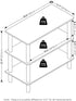 3-Tier 11.7 23.6 21.9, Closet Furinno TURN-N-TUBE Shoe Rack, Narrow Small Shoe Organizer, Toolless Shoe Rack Storage