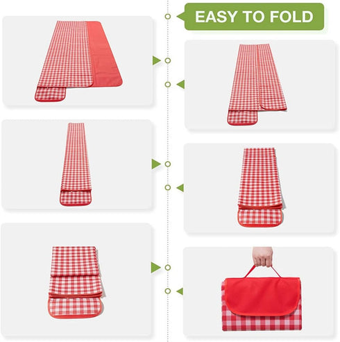 LRUUIDDE 80''x60'' 1, 80x60in) Oversize Picnic Beach Blanket, Outdoor Waterproof Foldable, Sandproof Blankets Plaid