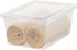 IRIS USA 15 Qt Clear Storage Box, BPA-Free Stackable Bin with Lid, 4 Pack for Organizing Shoes and Classroom Storage.