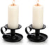Yopay 4 Pack Iron Taper Candle Holder - Retro Rustproof Black Candlestick Holders for Halloween, Christmas, Wedding
