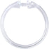 Rocky Mountain Goods Simple Spaces Clear Plastic Curtain Rings, 12 Pack, Unbreakable Plastic, True O Ring Design