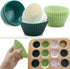 24 Pack Silicone Baking Cups, Reusable Non-Stick Muffin Liners in Standard Size for Baking (4 Colors).