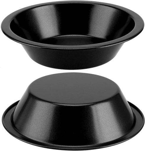 Mini Pie Tins 10 PACK, 4 Inch Nonstick Small Pie Pans, Carbon Steel Individual Tins for Baking Dessert, Oven Safe
