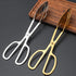 2-PACK Stainless Steel Serving Tongs for Buffet Party Catering, Thickening Food Tongs, Kitchen Salad Scissors (Silver)