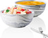 Yundu 9'' Deep and Large Mixing Bowls, 84 oz Porcelain Serving Bowls for Pasta, Fruit, Soup, Salad, Set of 2-Grey