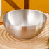 Stainless Steel Salad Bowls Set, Mixing and Serving Bowls for Cooking, Set of 2, Silver
