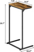 28.7 inch TB01BB071 TUTOTAK C Shaped End Table, Tv Tray, Small Side Table, Tall Couch Table, Tray Table, Sofa Table