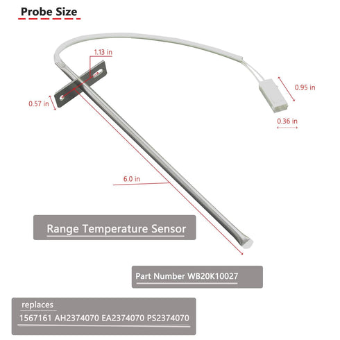 OEM WB20K10027 Temperature Sensor - Compatible GE Range Oven Temperature Sensor WB20K10027