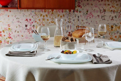 Bormioli Rocco Parma Set of 6 Appetizer, Salad, Dessert Plates, 7.75 Inch, White, Dishwasher Safe