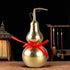BRABUD Chinese Feng Shui Alloy Gourd Statue, Gold Wu Lou Figurine for Good Luck Wealth Home Decoration (6.3'') ZD081