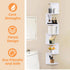 7 ShellKingdom Corner Shelf Wall Mount, Tier Corner Bookshelf, Floating Display Shelves for Home, Living Room, Bedroom