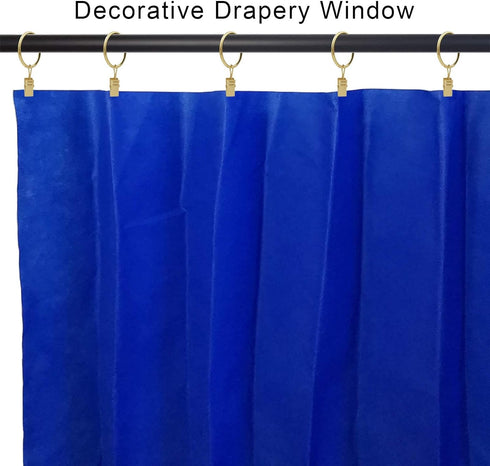40 Pack Curtain Rings with Clips - Drapery Rings 1.26 in Interior Diameter, Fits 1 in Curtain Rod
