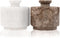 MARBLOUS KRAFTS Marble Salt Cellar with Lid 3" White and Oceanic Celtic