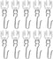 Accessories Kit for Flexible Bendable Curved Ceiling/Side Wall Curtain Track Hardware Set, 10Pcs Roller Hooks