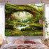 Llamazing Forest Landscape Magic Tapestry for Living Room & Bedroom (Sunlight & Creek, 60''L x 51''W)