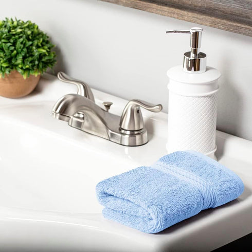 Set 6, Superior Egyptian Cotton Pile Face Towel/Washcloth of Ultra Soft Luxury Towels, Thick Plush Essentials
