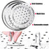 Round Stainless Steel Steamer Rack Set of 4, 7.6" to 10.23" Diameter for Canning, Stock Pot, Pressure Cooker