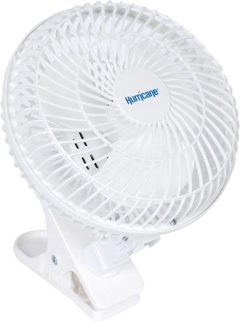 Hurricane Classic 6 Inch Clip Fan - 2 Speed Portable Mini Desk Fan with Adjustable Tilt for Home and Travel