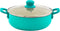IMUSA USA Tea Caldero (Dutch Oven) with Glass Lid, 2-Quart Ceramic Interior, Teal
