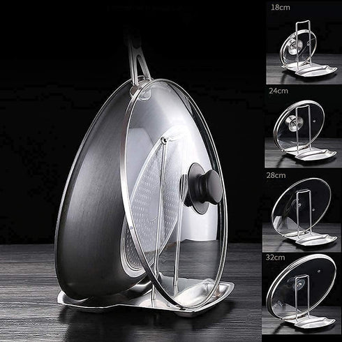 Progressive Pan Lid Holder, 304 Stainless Steel Organizer, Spoon Rest Shelf, Kitchen Decor Tool