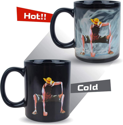 One Piece Luffy Changing Coffee Mug, Heat-Sensitive Reactive Ceramic Cup