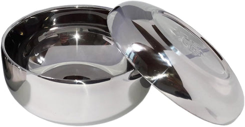 2 Sets Vacuum Insulated Double Wall Skin Stainless Steel Korean Traditional Rice Bowl with Lid