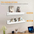 4-Pack (15.5 inch) Nursery Book Shelves, White Floating Shelves for Wall, Scalloped Shelves Small Kids Bookshelf