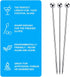 15PCS Stainless Steel Cocktail Picks, Reusable Toothpicks & Skewers for Drinks, Garnish Picks for Appetizers
