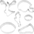 R&M International 6-Piece Set Football Cookie Cutters, Player, Helmet, Cheerleader, Megaphone