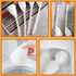 Abaodam White Toilet Brush Cleaners, Soft Toilet Bowl Brush Mop with Long Handle, 4pcs Toilet Scrubber Cleaning Brush