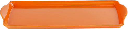 Calypso Basics Plastic Melamine Sandwich Tray, Tidbit, Orange