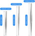 Adecco LLC Stainless Steel Tongs Tweezer, Precision Serrated Tips for Seafood, 8" 10" 12"