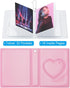 3 Inch 2.5"x3.5" Album 32 2 Pack, PATIKIL Mini Kpop Photocard Binder with Pockets Small Bookshelf Love Heart Picture
