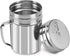 Accmor 5oz Salt and Pepper Shakers with Adjustable Pour Holes, Stainless Steel Dredge Shaker, Seasoning Spice Shakers for Salt Pepper Cinnamon Sugar Flour by Accmor
