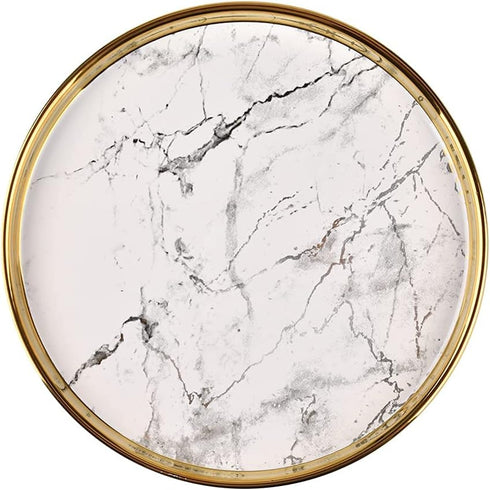 Vanity Tray Round Marble Decorative Tray Catchall Organizer Storage Tray for Perfume Jewelries Cosmetics Vanity Dresser Bathroom Kitchen Counter-top(Dia 8.6 inch) 1 by Decor Trends