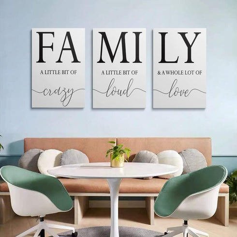 GUBIYU Set of 3 Inspirational Canvas Prints, Black and White Framed Art for Home Decor, 12"x16"
