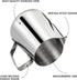 Milk Frothing Pitcher, 12oz Espresso Steaming Pitcher, Stainless Steel Milk Jug Cup with Decorating Pen
